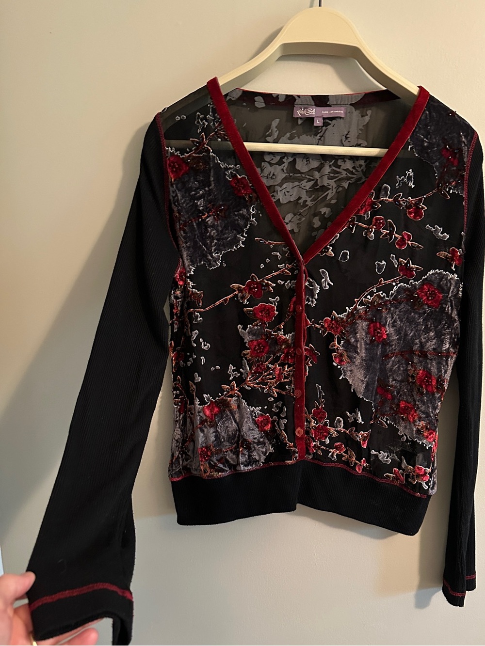 Hale Bob 100% Silk V Neck top